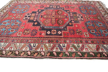 Load image into Gallery viewer, 4x6 Rare Fine Antique Handmade Caucasian Rug Shirvan Rug Tribal Blue 1940
