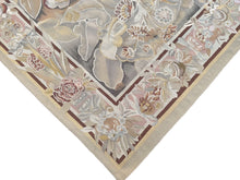 Load image into Gallery viewer, 9x9 Vintage French Aubusson Tapestry Rug Art Nouveau Bold  Square 256cm x 285cm
