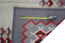 Load image into Gallery viewer, Vintage European Rug Hand Woven Geometric Tapestry 6x9 183cm x 275cm
