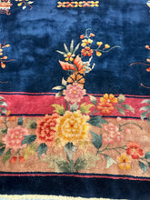 Load image into Gallery viewer, 9x12 Antique Chinese Art Deco Rare Overall Floral 275cm x 351cm  c.1920
