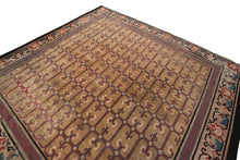 Load image into Gallery viewer, 10x10 Rare Antique Peking Ninghshia Art Deco Rug Chinese Beige 285x305cm C.1860
