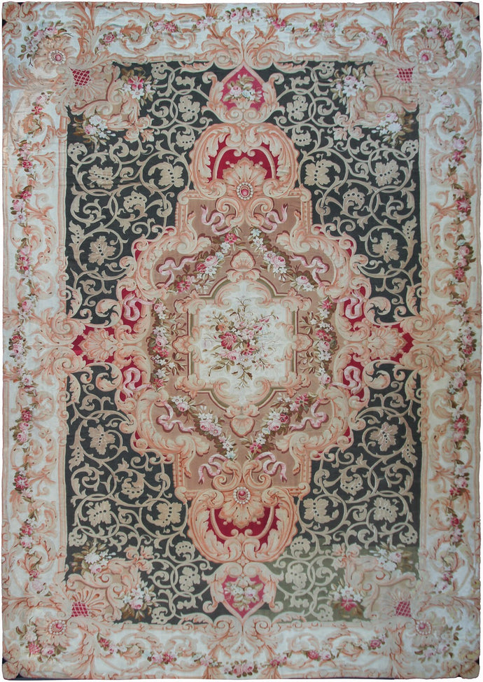 16X23 Antique French Aubusson Rug Oversized 480cmX696cm Napoleon III C.1860