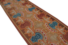 Load image into Gallery viewer, 4x17 Antique French Aubusson Rug Louis Phillipe Rug  Runner 122cmx526cm  C.1880
