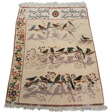 Load image into Gallery viewer, 3x4 Fine Vintage Rug Rare  Silk Foundation Beige rug Handmade Rug
