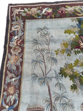 Load image into Gallery viewer, 5x7 Antique French Tapestry Verdure Signed 1880 Wool &amp; Silk 153cm x 201cm
