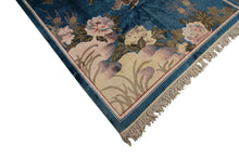 Load image into Gallery viewer, Rare Vintage Art Nouveau Rug Silk Chinese Rug 6X9 C.1960 Art Deco 183cmx269cm
