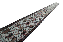 Load image into Gallery viewer, 2x19 1890 Antique Tapestry Handmade Runner Sennehh raised pile Animal 44 x 579cm
