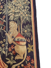 Load image into Gallery viewer, Antique French Aubusson Tapestry Rare Wool &amp; Silk  Renaissance c.1890 132x155cm

