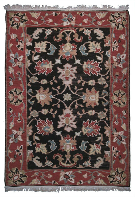 6x9 Arts & Crafts Vintage Rug Kelim Rug Floral Rug Handmade Rug 1960