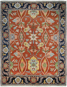 10x12 Rare Vintage Rug Herriz Serapi Rug Bold Art Nouveau Effect Rug 305cmx373cm