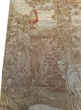 Load image into Gallery viewer, 7x12 Rare Antique French Wool &amp; Silk Needlepoint Tapestry Large  1920 224x 356cm
