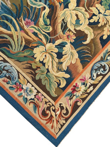 Antique French Tapestry Verdure Tapestry Birds  221cm x 183cm Tapestry 6x7ft