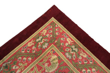 Load image into Gallery viewer, 10x17 Rare Vintage Arts &amp; Crafts Rug Bird Area Rug  Signed 297cmx508cm Pink
