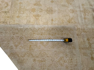 12x15 Auhtentic Antique Turkish Oushak Geometric  muted  366 x 442cm c.1880