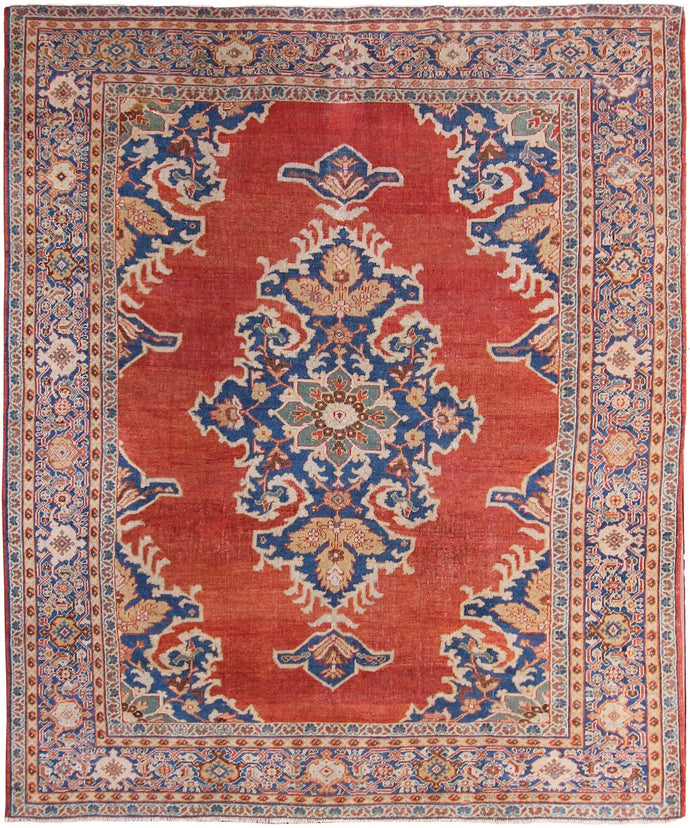 10x12 Antique Traditional Mahall Rug Handmade Rug 300cm x348cm C.1880