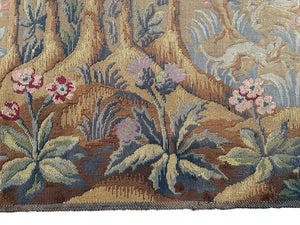 1920 Antique English Needlepoint Tapestry Wool & Silk 3x5 82cm x 158cm