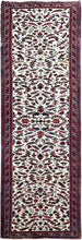 Load image into Gallery viewer, Antique Herriz Serrapi Runner Rug 3x11 Handmade Ivory Rug 92cmx343cm C. 1930

