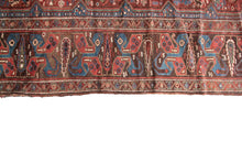 Load image into Gallery viewer, 5X7 Rare Antique Kurdishh Rug Geometric Tribal Blue 168cmx206cm C.1890

