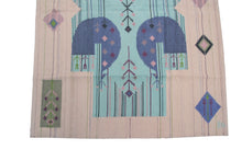 Load image into Gallery viewer, 5x6 Vintage European Kilim Flatwoven Rug Art Deco Signed  145x 191cm Tapestry 

