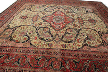 Load image into Gallery viewer, 10x13 Vintage Farahann Rug Geometric Art Nouveau Rug Handmade Gold 305x392cm
