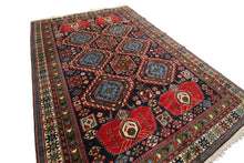 Load image into Gallery viewer, 5&#39;x7&#39; Rare Fine Antique Handmade Caucasian Rug Shirvan Rug Tribal Blue c.1920
