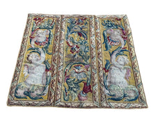 Load image into Gallery viewer, 3x3 Extraordinaire Antique French Tapestry Louis XVI Beauvais 89x88cm Silk 18c.
