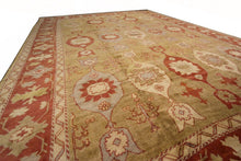 Load image into Gallery viewer, Vintage Turkish Oushak Rug Geometric Art Nouveau Rug Handmade 12x15 361x463CM
