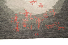 Load image into Gallery viewer,  6x9 Vintage Scandinavian Rug Swedish Kilim Rug Rare Human Figures Tapestry 1950
