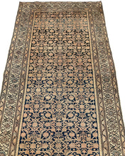 Load image into Gallery viewer, Antique Geometric Tribal Rug Handmade Runner Rug 1890 4x10ft 107cm x 295cm
