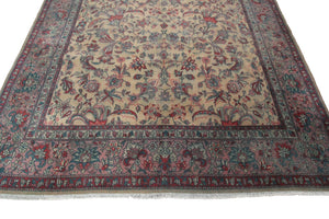 Antique Turkish Oushak Rug Sivas 9x12 Overall Beige Gold 269cmx358cm c.1920