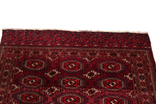 Load image into Gallery viewer, 3X5 Antique Exceptional Turkoman Tapestry Wall Hanging Rug  Red 1910 Boho
