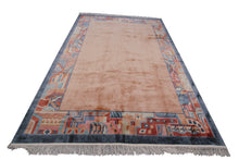 Load image into Gallery viewer, 8x12 Vintage Art Nouveau Silk Rug Fine Organic Silk 246cm x 361cm
